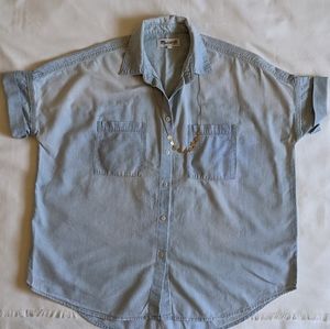 Madewell Cotton Chambray Courier Shirt Small